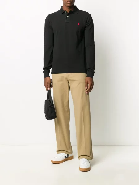 Siuvinėta polo marškinėliai Polo Ralph Lauren juoda