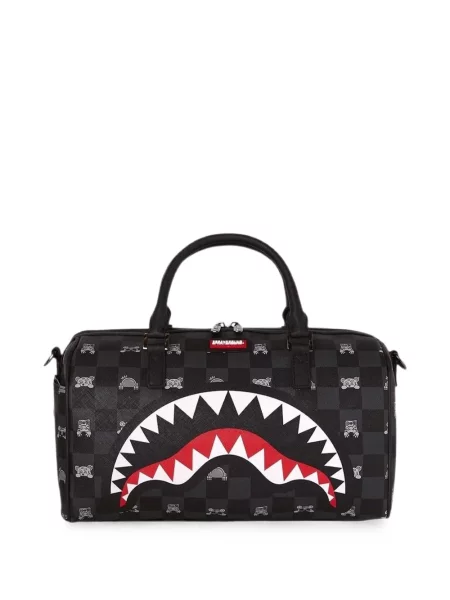 Geantă shopper Sprayground în carouri negru