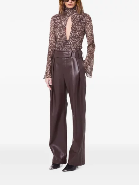Bluză Nicholas cu imagine cu model leopard maro