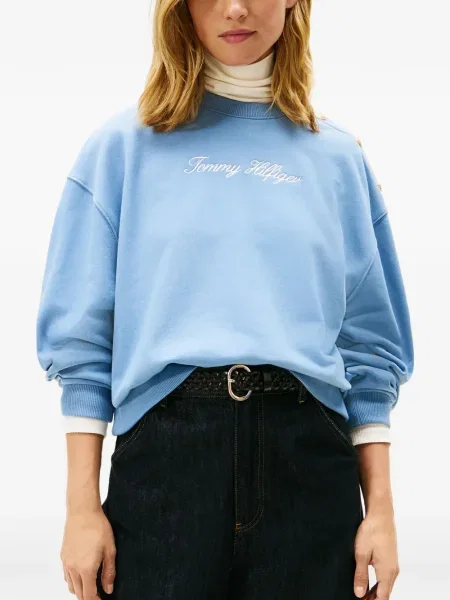 Суитчър Tommy Hilfiger бродиран синьо