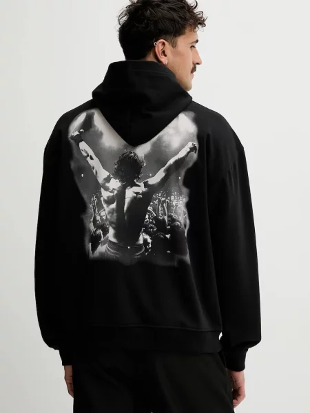 Pulover Diesel s kapuco črna