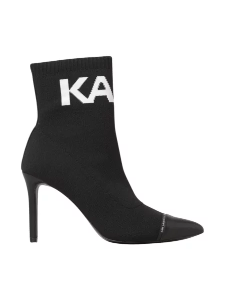Dzianinowe botki Karl Lagerfeld czarne