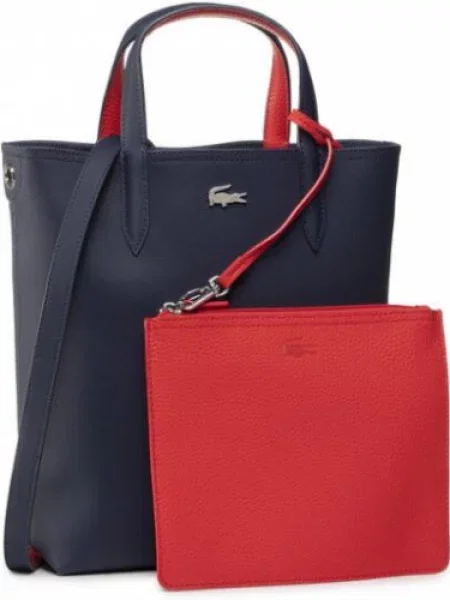 Lacoste Kabelka Vertical Shopping Bag Tmavomodrá béžová