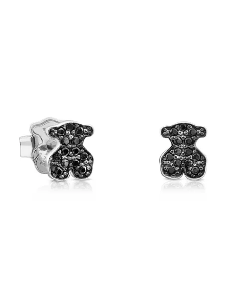 Tous cercei de argint Motif Silver negru