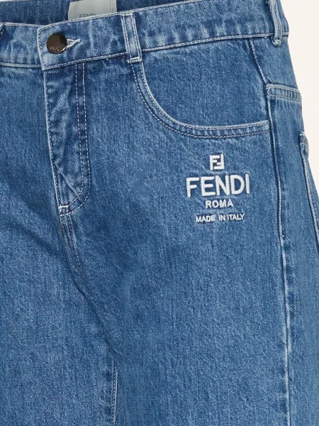 Fendi Džíny Regular Fit dark blue modré