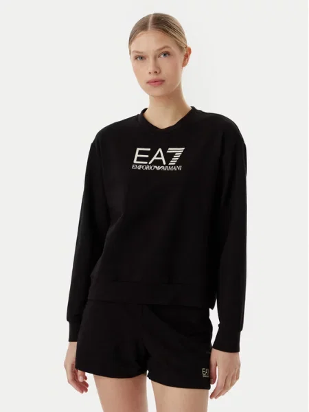 Emporio Armani Set bluză și pantaloni scurți sport negru