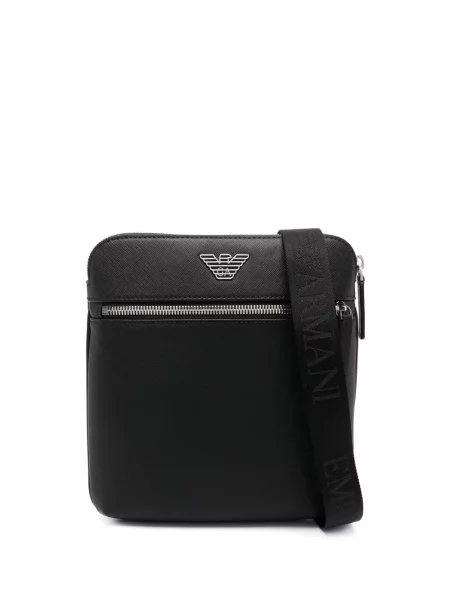 Geantă Emporio Armani din piele negru
