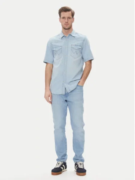 Wrangler džínová košile Western modrá