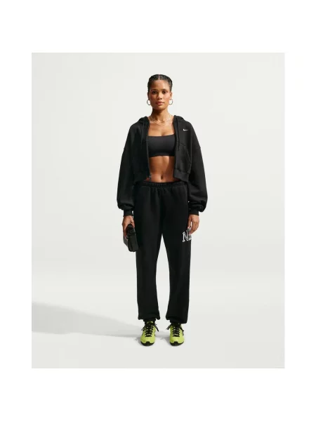 Bluza z kapturem Nike Studio Fleece Medium Weight Oversize Full Zip S czarny