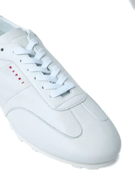 Sneakerși Marni din piele alb