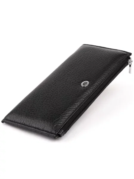 Кожаный кошелек St Leather Accessories черный