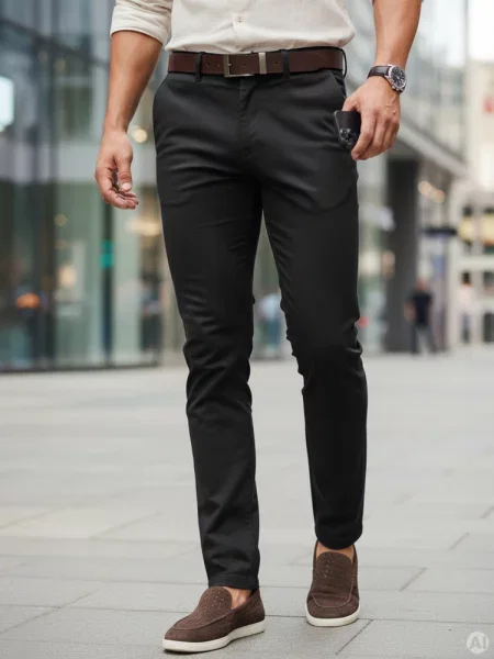 Spodnie eleganckie slim fit Dstreet czarne