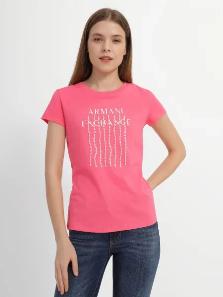 Футболка Armani Exchange розовая