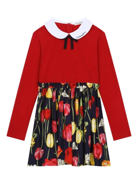 Sukienka dziecięca Dolce And Gabbana czerwona