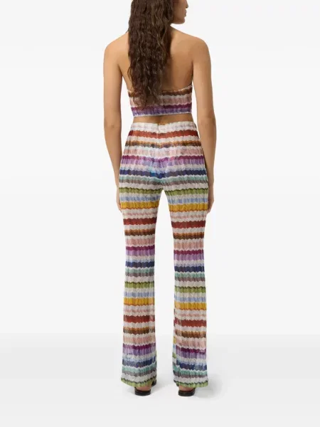 Pantaloni Missoni tricotate galben