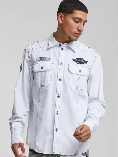 Ретро риза Brandit бяло