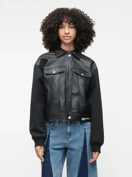 KARL LAGERFELD JEANS Prechodná bunda čierna