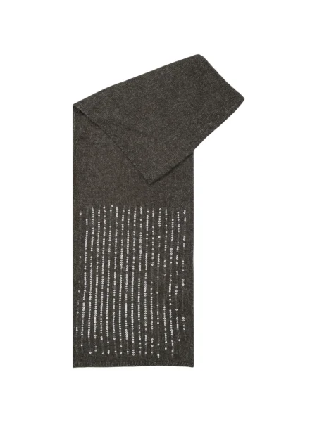 Fular Pieces cu paiete maro