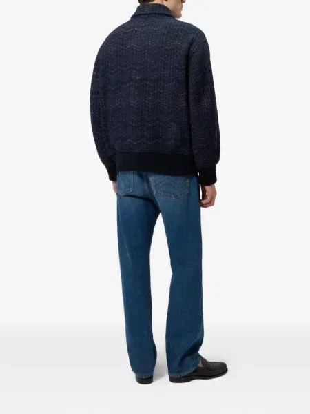 Geacă bomber Missoni tricotate albastru