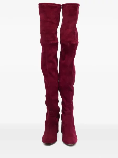 Cizme Stuart Weitzman din piele de căprioară violet