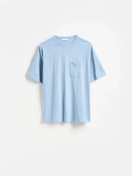 Reserved Tricou boxy cu albastru-pal albastru