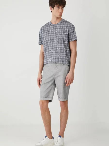 Šortky s příměsí lnu Medicine šedá