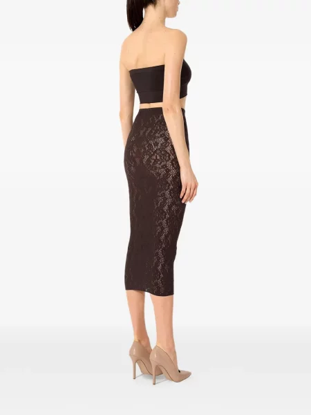 Fustă midi Wolford tricotate roz