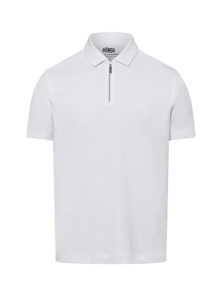 Finshley & Harding London koszulka polo Mężczyźni jednolity M biały
