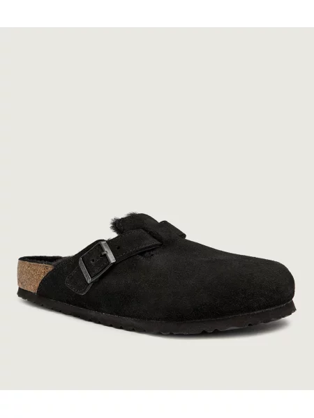 Bőr otthoni papucs Birkenstock fekete