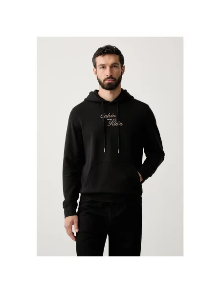 Calvin Klein Jeans Mikina kapučíno biela čierna