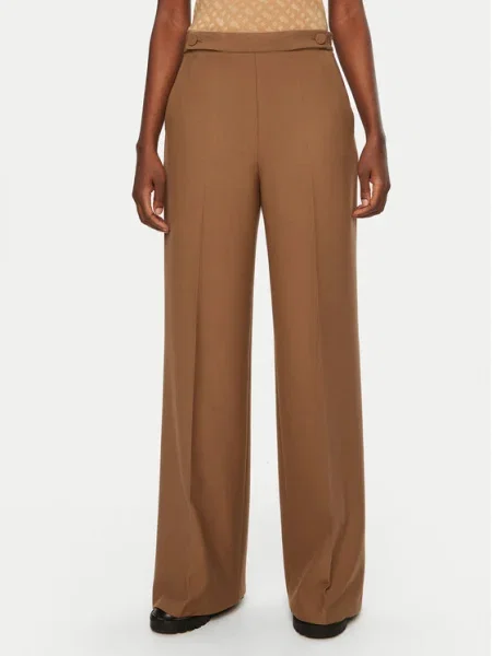BOSS Pantaloni palazzo Tupita Wide Leg maro