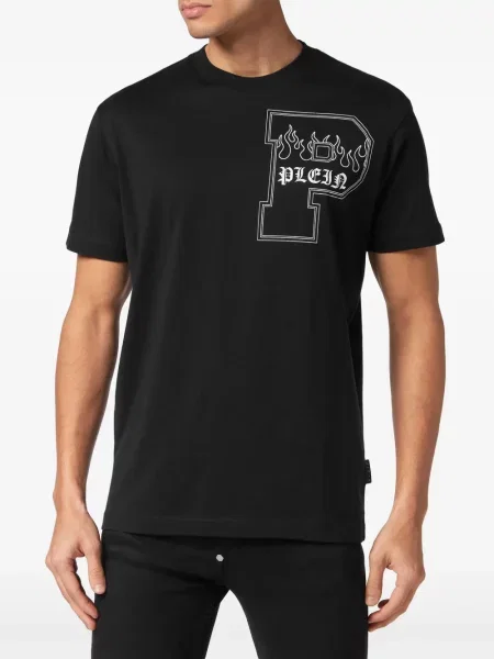 Raštuotas marškinėliai Philipp Plein juoda