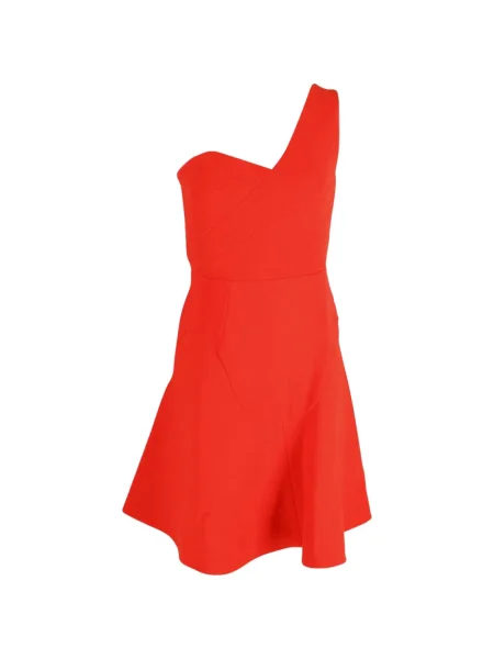 Rochie mini Rm By Roland Mouret cu volane de costum portocaliu