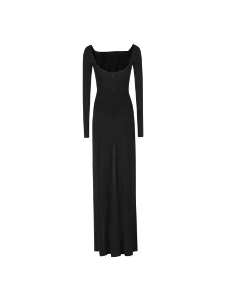Sukienka Elisabetta Franchi z logo czarna