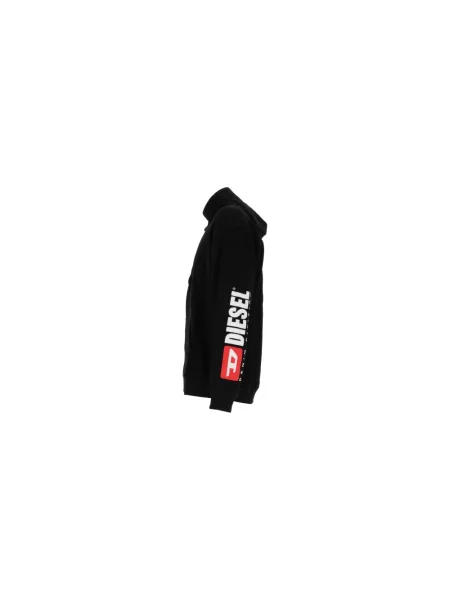 Bluza z kapturem Diesel z kapturem czarna