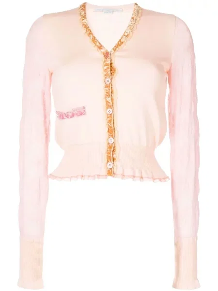 Cardigan Stella Mccartney de lână roz