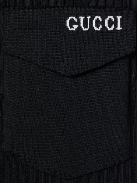 Μίντι φόρεμα Gucci μαύρο