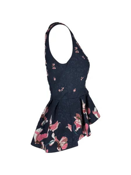 Bluză Erdem cu model floral cu imagine albastru