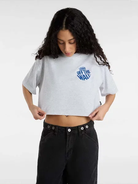 Укороченная футболка Vans серая