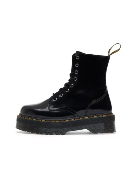 Botki Dr. Martens skórzane na platformie czarne