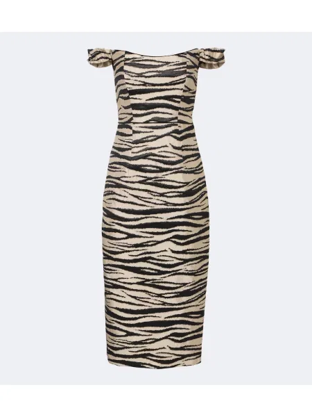 Rochie midi Markarian din jacard negru