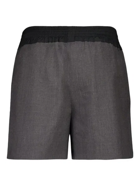 Pantaloni scurți Miu Miu de lână negru