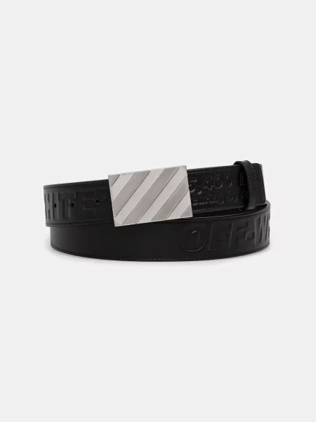 Off-White curea din piele pentru bărbați alb