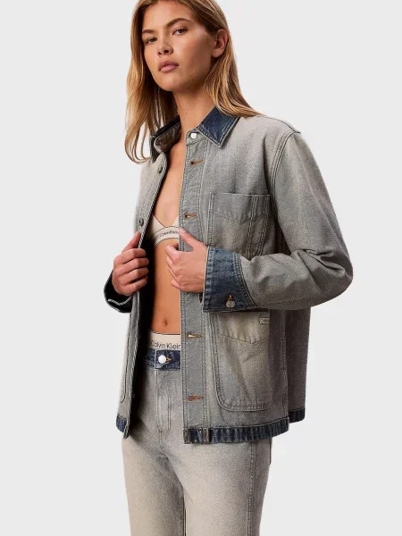 Джинсовая куртка Calvin Klein Jeans серая