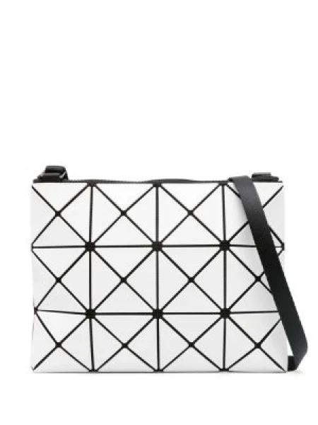 Body Bao Bao Issey Miyake cu imprimeu geometric alb