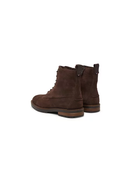 Šnurovacia obuv Tommy Hilfiger Cleated Hilfiger Sde Moc Boot hnedá