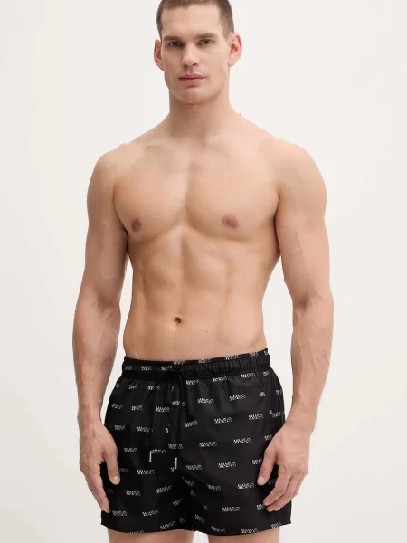HUGO pantaloni scurti de baie negru