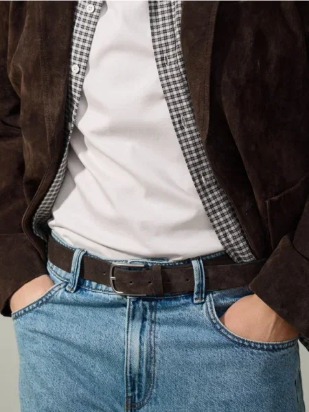 Ремень Reserved с ремешками коричневый