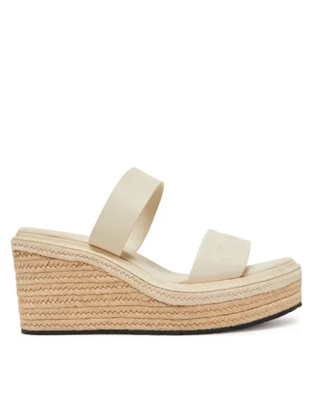 Calvin Klein Espadrilky Wedge Sandal 50 He Écru