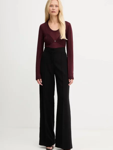 Светр із додаванням вовни Elisabetta Franchi легкий бордовий